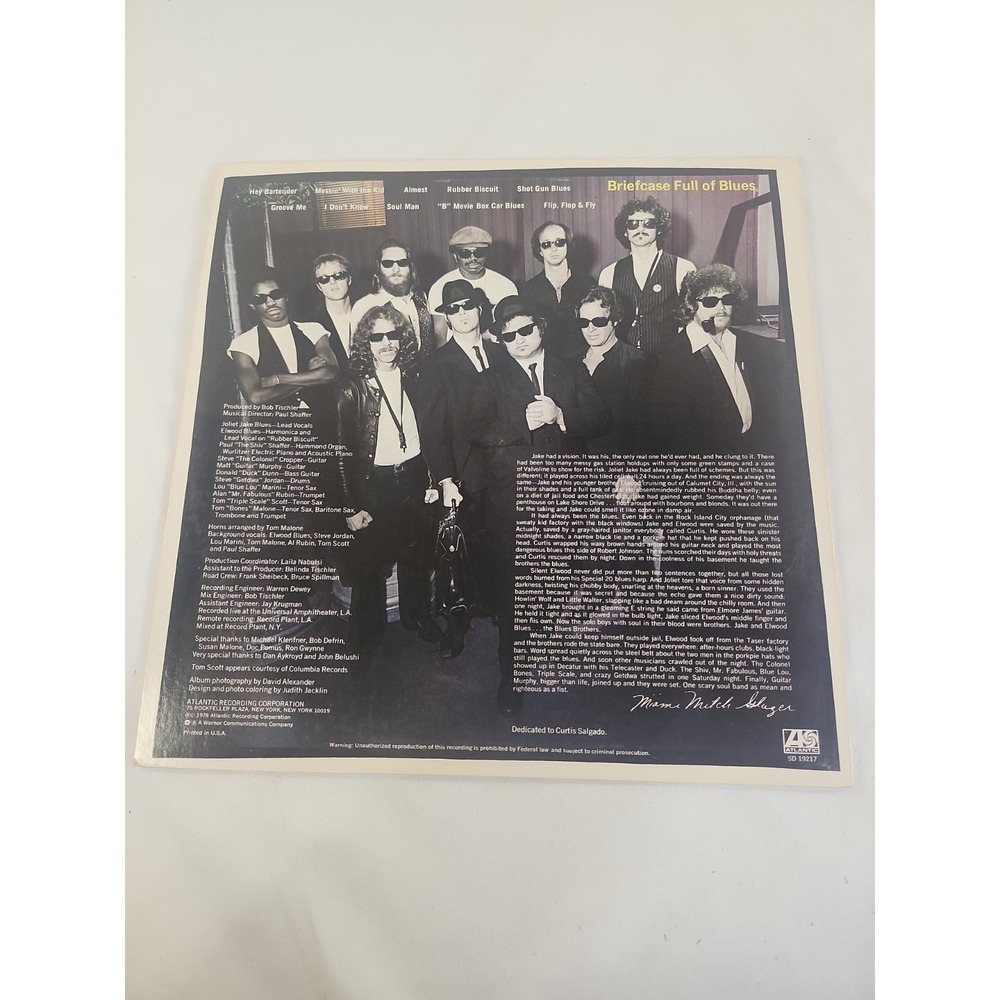 The Blues Brothers Briefcase Full Of Blues LP Vinyl 1978 SD19217 Promo Atlantic - Picture 2 of 8